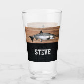 Lachs Fischbäume Angeler Fischforellen Glas (Vorderseite)