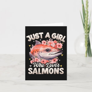 Lachs Fische Mädchen Frauen nur ein Mädchen, die L Karte