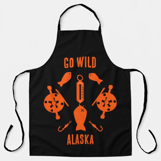 Lachs Fischen Alaska Schürze (Vorderseite)