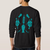 Lachs Fischen Alaska Sweatshirt (Rückseite)