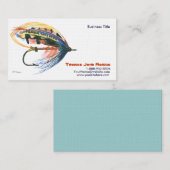 Lachs Fischen Lure Business Card Visitenkarte (Vorne/Hinten)