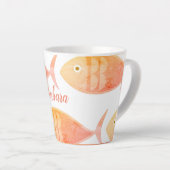 Lachs-Fischgruppe Latte Tasse (Rechte Ecke)