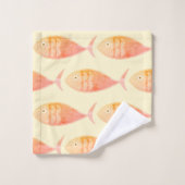 Lachs Fish Group Badhandtuch Set (Waschlappen)