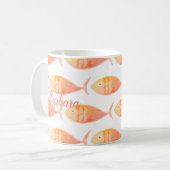 Lachs Fish Group Kaffee Tasse (Vorderseite Links)