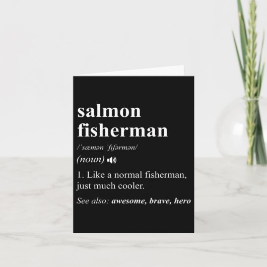 Lachs Fisherman Definition Lachsfischerei Karte (Vorderseite)