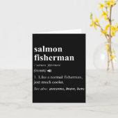 Lachs Fisherman Definition Lachsfischerei Karte (Gelbe Blume)