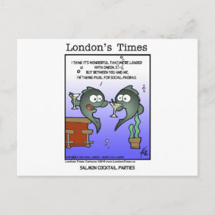 Lachs Funny Cards Tasse und Geschenke Postkarte