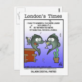 Lachs Funny Cards Tasse und Geschenke Postkarte (Vorne/Hinten)