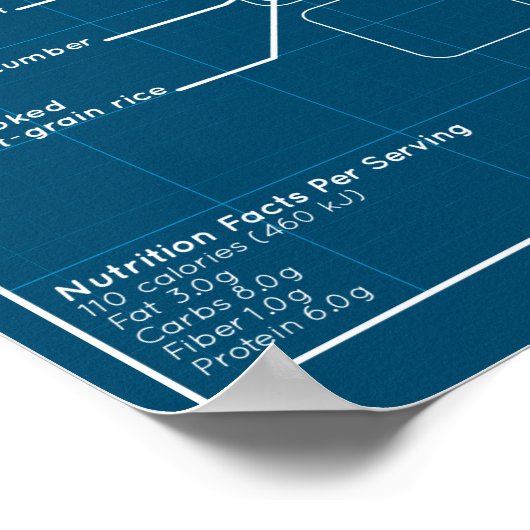 Lachs-Futomaki Poster (Ecke)