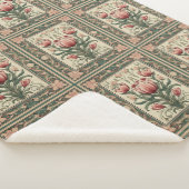 Lachs geblüht und smaragdgrüne Ziergegenstände Sherpadecke (3/4)