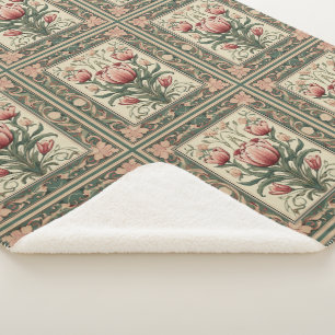 Lachs geblüht und smaragdgrüne Ziergegenstände Sherpadecke