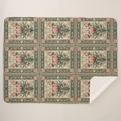 Lachs geblüht und smaragdgrüne Ziergegenstände Sherpadecke (Vorderseite (Horizontal))