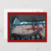 Lachs, gegrillt postkarte (Vorne/Hinten)