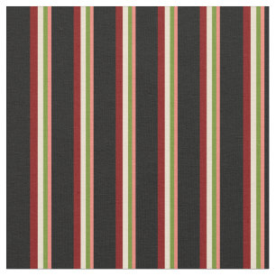 Lachs, grün, Beige, Maroon und schwarz Stoff