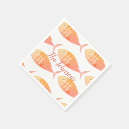 Lachs-Gruppe Napkins Serviette (Ecke)
