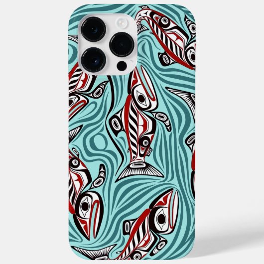 Lachs Haida Art Spirit Pacific Native Case-Mate iPhone Hülle (Rückseite)