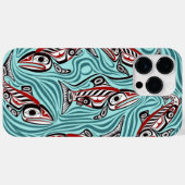 Lachs Haida Art Spirit Pacific Native Case-Mate iPhone Hülle (Rückseite (Horizontal))