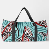 Lachs Haida Art Spirit Pacific Native Duffle Bag (Vorderseite)