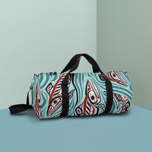 Lachs Haida Art Spirit Pacific Native Duffle Bag