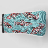Lachs Haida Art Spirit Pacific Native Golf Headcover (Vorderseite)