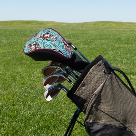 Lachs Haida Art Spirit Pacific Native Golf Headcover (In SItu)