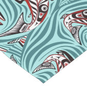 Lachs Haida Art Spirit Pacific Native Großer Tischläufer (Ecke)