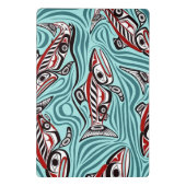 Lachs Haida Art Spirit Pacific Native Mini Klemmbrett (Rückseite)