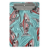 Lachs Haida Art Spirit Pacific Native Mini Klemmbrett (Vorderseite)