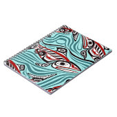 Lachs Haida Art Spirit Pacific Native Notizblock (Linke Seite)