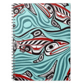 Lachs Haida Art Spirit Pacific Native Notizblock (Vorderseite)