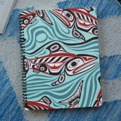Lachs Haida Art Spirit Pacific Native Notizblock