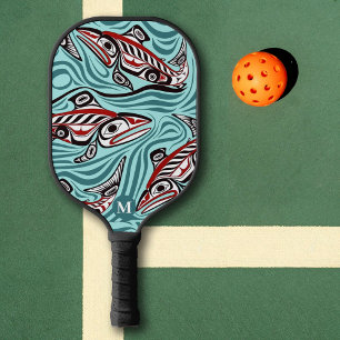 Lachs Haida Art Spirit Pacific Native Pickleball Schläger
