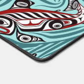 Lachs Haida Art Spirit Pacific Native Schreibtischunterlage (Ecke)