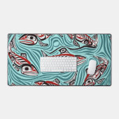 Lachs Haida Art Spirit Pacific Native Schreibtischunterlage (Tastatur & Maus)