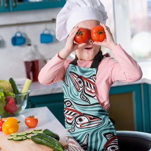 Lachs Haida Art Spirit Pacific Native Schürze