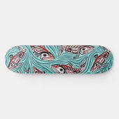 Lachs Haida Art Spirit Pacific Native Skateboard (Horizontal)