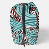 Lachs Haida Art Spirit Pacific Native Waschbeutel (Rechts)