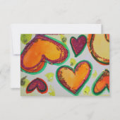 Lachs Herz Pink Bliss Kleine Einladungen (Vorderseite)