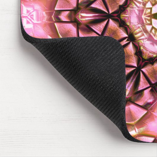 Lachs in rosa, gebürstet mit verbranntem Faden Mousepad (Ecke)