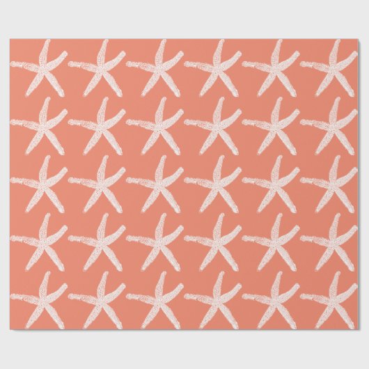 Lachs Lachs Pink Orange Niedlich Geschenkpapier (Flach)