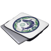 Lachs-Laptop Laptopschutzhülle (Vorne Knopf)