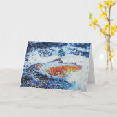 Lachs-Lauf! Karte (Gelbe Blume)