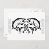 Lachs-Logoartikel Postkarte (Vorne/Hinten)