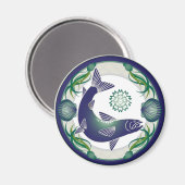 Lachs-Magnet Magnet (Vorderseite/Rückseite)