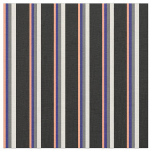 Lachs, Midnight Blue, Grau, Beige & Black Stoff