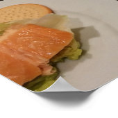 Lachs mit Cracker, Plakat (Ecke)