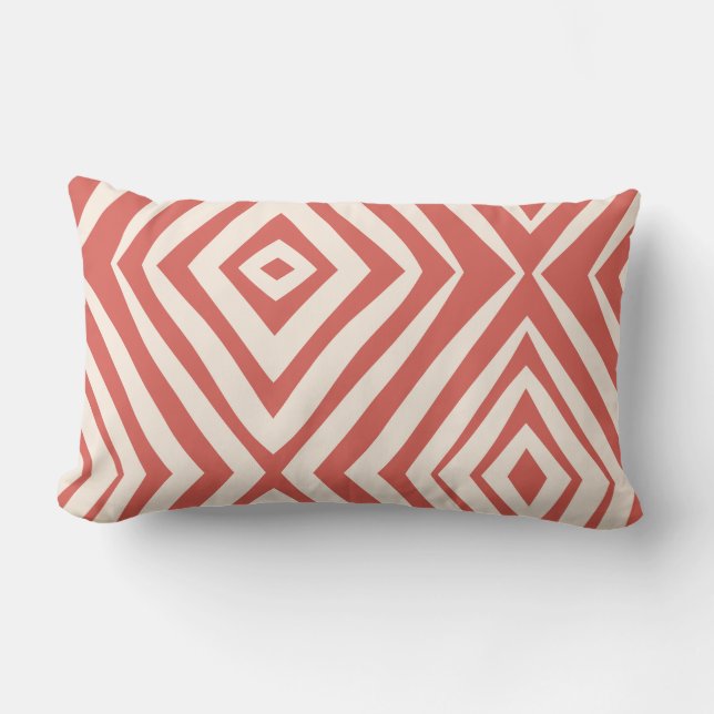 Lachs Modernes einfaches Lumbalkissen Lendenkissen (Vorderseite)