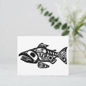 Lachs Native American Design Postkarte (Stehend Vorderseite)
