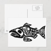 Lachs Native American Design Postkarte (Vorne/Hinten)