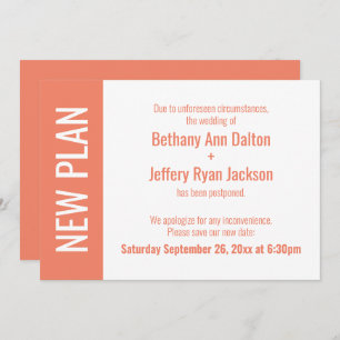 Lachs neuer Plan, Zurückgestellte Hochzeitsaktuali Einladung